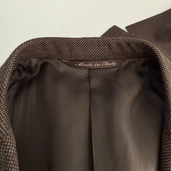 Canali 2 Piece Suit 52R Brown Birdseye Super 120s Wool Pleated 3 Button Italy - Picture 12 of 12